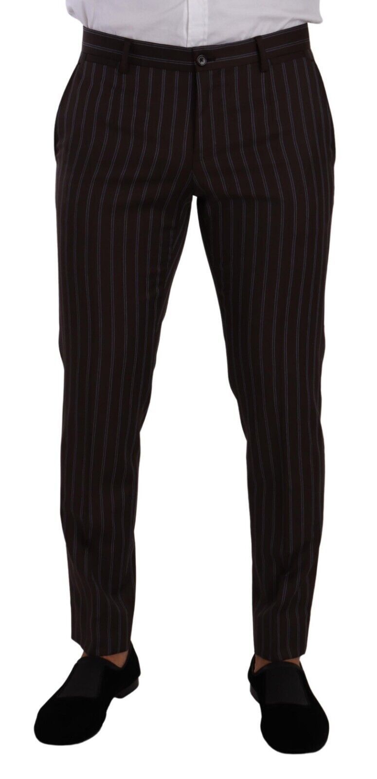 Dolce & Gabbana Bordeaux MARTINI Striped Slim Fit 2 Piece Suit
