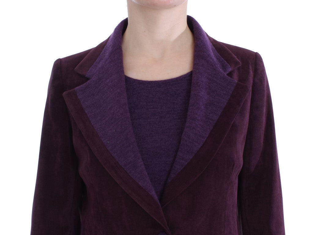 BENCIVENGA Purple Wool Suit T-Shirt Set