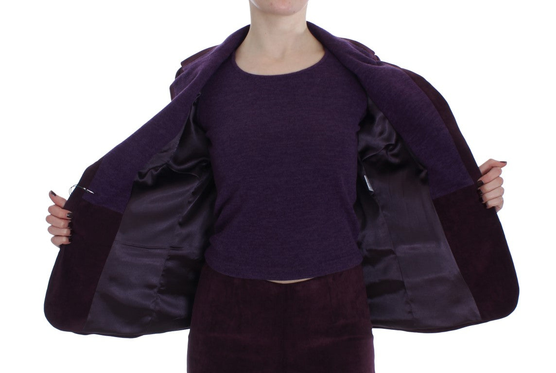 BENCIVENGA Purple Wool Suit T-Shirt Set