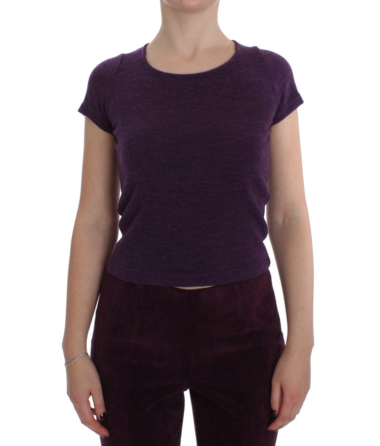 BENCIVENGA Purple Wool Suit T-Shirt Set