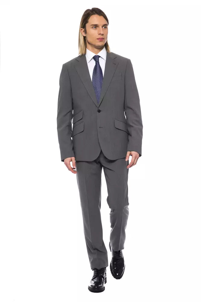 Billionaire Italian Couture Gray Wool Men Blazer