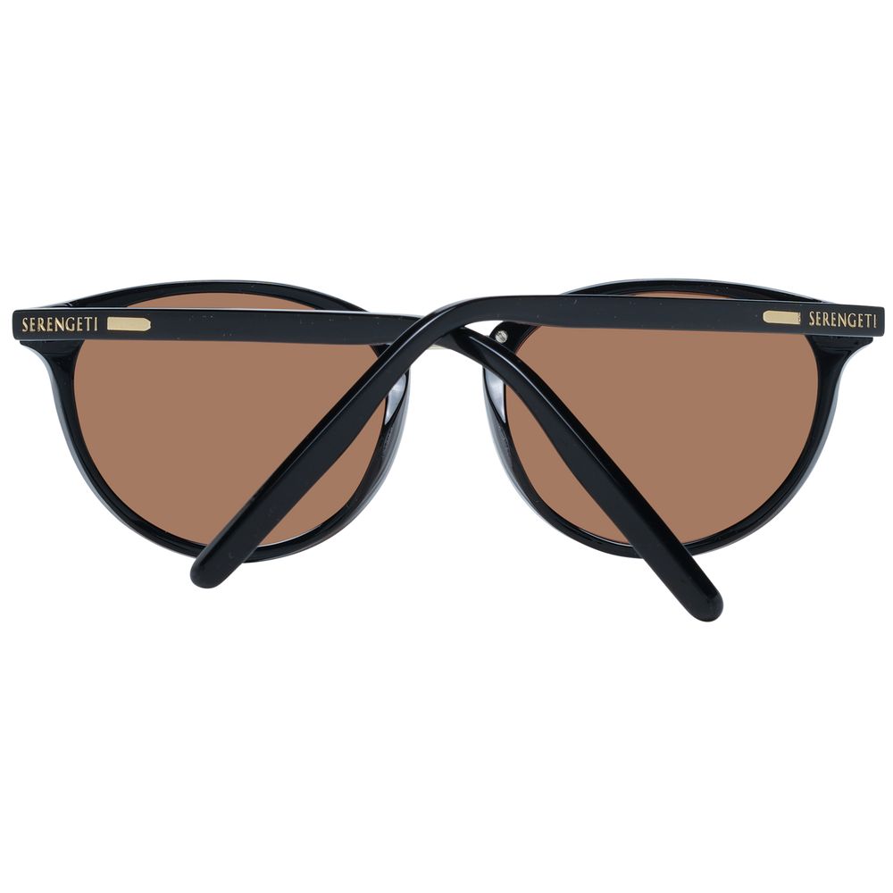 Serengeti Black Acetate & Metal Sunglasses