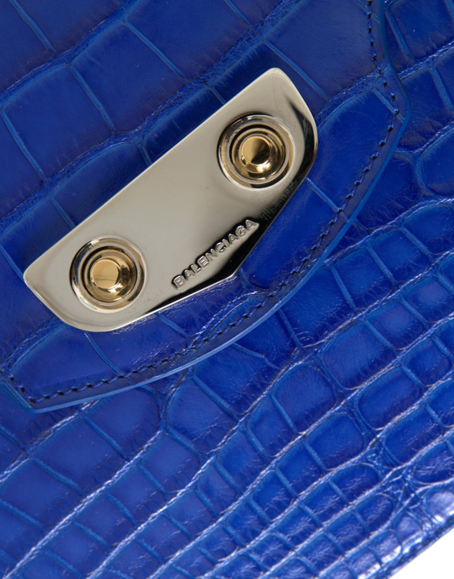 Balenciaga Blue Exotic Leather Neo Classic Small Shoulder Bag
