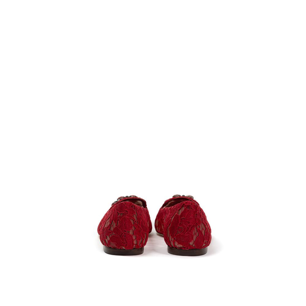 Dolce & Gabbana Red Viscose Ballet Flat