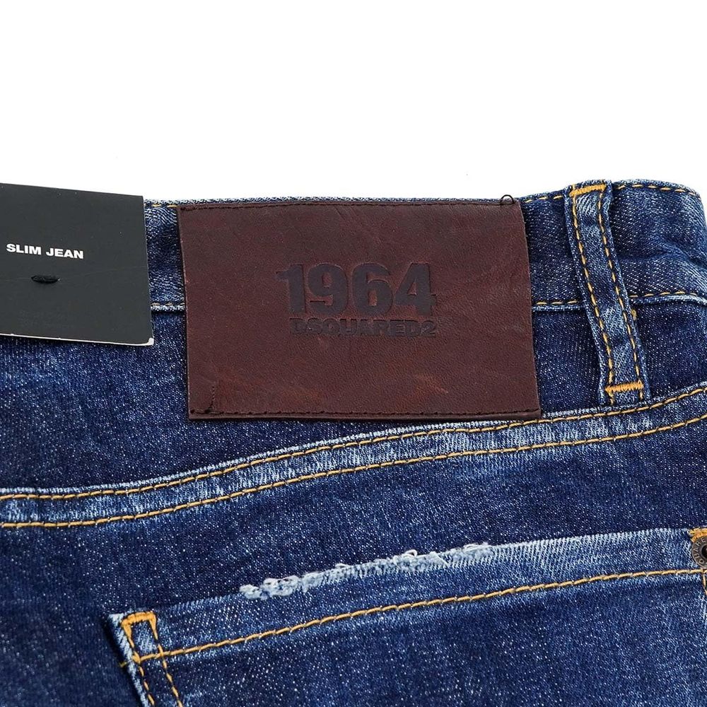 Dsquared² Blue Cotton Jeans & Pant