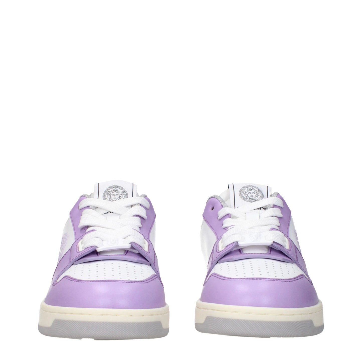 Versace White Leather Low Tops