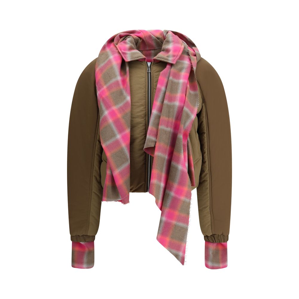 MARBELL Maxi-scarf Puffer Jacket