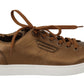 Dolce & Gabbana Gold Leather Mens Casual Sneakers
