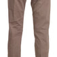 Dondup Chic Brown Straight Cut Trousers