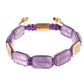 Nialaya Dazzling Diamond Gold-Plated Amethyst Bracelet