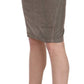 Just Cavalli Chic Gray Pencil Skirt with Logo Details