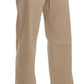 Just Cavalli Beige Mid Waist Flared Luxury Trousers