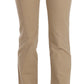 Just Cavalli Beige Mid Waist Straight Leg Pants