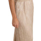 Dolce & Gabbana Elegant Beige Sheath Floor-Length Dress