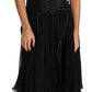 Dolce & Gabbana Elegant Strapless A-line Midi Corset Dress