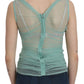 Dolce & Gabbana Elegant Mesh V-Neck Sleeveless Blouse