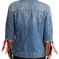 Dolce & Gabbana Floral Embroidered Denim Elegance Jacket