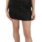 John Richmond Studded Black Leather Mini Sheath Dress