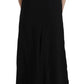 John Richmond Elegant Flare Maxi Evening Dress with Crystal Accents