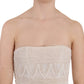 John Richmond Chic Beige Embellished Silk Mini Dress