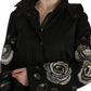 John Richmond Elegant Black Beaded Parka Jacket for Women