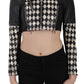 John Richmond Chic Biker-Inspired Cropped Leather Jacket