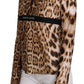 Roberto Cavalli Elegant Leopard Long Sleeve Top