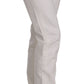 Dondup Chic White Skinny Cotton Blend Pants