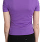 GF Ferre Chic Purple Casual Top for Everyday Elegance