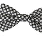 Dolce & Gabbana Elegant Black White Circle Silk Bow Tie