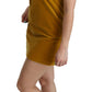 Dolce & Gabbana Mustard Velvet Shift Mini Dress