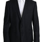 Dolce & Gabbana Elegant Blue Patterned Martini Formal Blazer