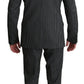 Dolce & Gabbana Elegant Striped Wool-Silk Two-Piece Suit