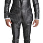 Dolce & Gabbana Elegant Silver Patterned Men's Suit