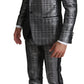 Dolce & Gabbana Elegant Silver Patterned Men's Suit