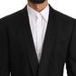 Dolce & Gabbana Elegant Black Slim Fit Martini Suit Set