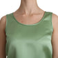 Dolce & Gabbana Elegant Silk Sleeveless Top in Light Mint Green