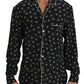 Dolce & Gabbana Elegant Silk Pajama Shirt with Skull Print