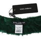 Dolce & Gabbana Luxurious Green Lambskin Scarf for Women