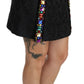 Dolce & Gabbana Elegant High-Waist Embellished Black Skirt