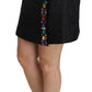 Dolce & Gabbana Elegant High-Waist Embellished Black Skirt