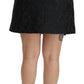 Dolce & Gabbana Elegant High-Waist Embellished Black Skirt