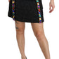 Dolce & Gabbana Elegant High-Waist Embellished Black Skirt