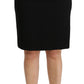 Dolce & Gabbana Elegant Wool High-Waist Knee-Length Skirt