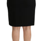 Dolce & Gabbana Elegant Wool High-Waist Knee-Length Skirt