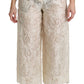 Dolce & Gabbana Elegant High Waist Palazzo Cropped Pants