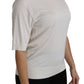 Dolce & Gabbana Elegant White Silk Crew Neck Top