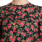 Dolce & Gabbana Elegant Black Floral Crew Neck Top