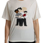 Dolce & Gabbana White #dgfamily Patch Short Sleeve Blouse Top