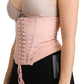 Dolce & Gabbana Silk Blend Corset Belt Luxury Top - Pink